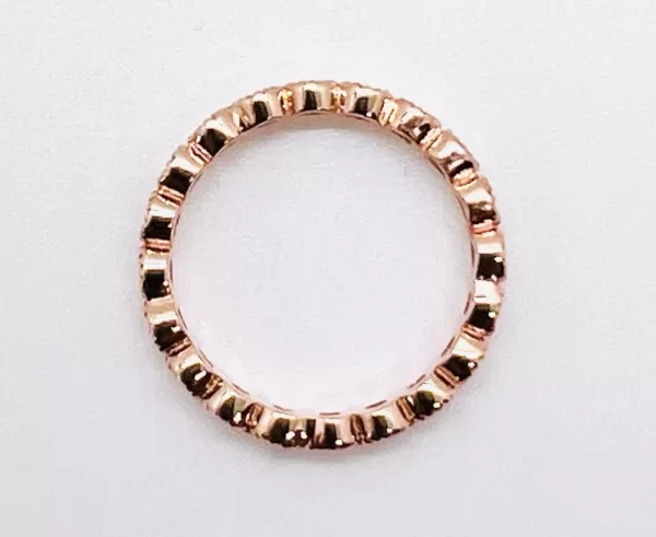 14 Karat Rose Gold Round Brilliant Diamond Band