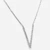 14 Karat White Gold Round Brilliant Diamond Necklace D4