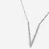 14 Karat White Gold Round Brilliant Diamond Necklace D4