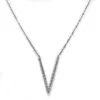14 Karat White Gold Round Brilliant Diamond Necklace D4