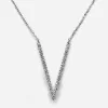 14 Karat White Gold Round Brilliant Diamond Necklace D4