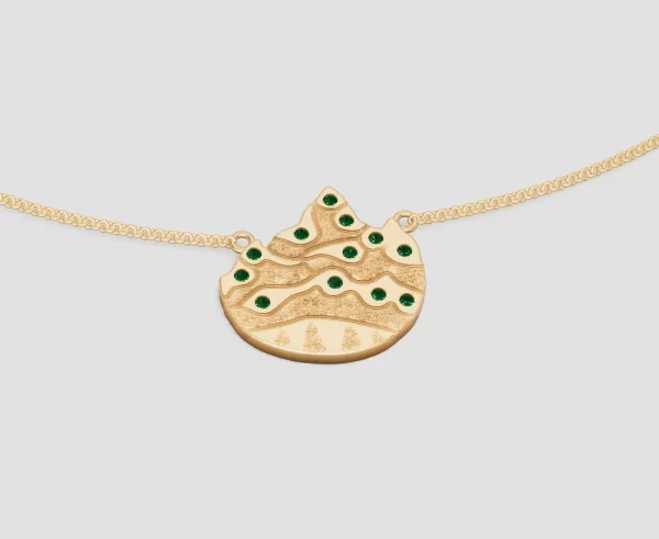 Earth Element 18K Gold Pendant Necklace from "Art of Life" Collection by Loi The Jewelry Guy.