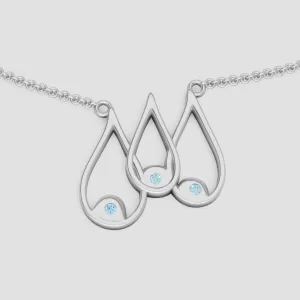 18k White Gold Water Element Pendant Necklace from the Art of Life Collection by Loi The Jewelry Guy